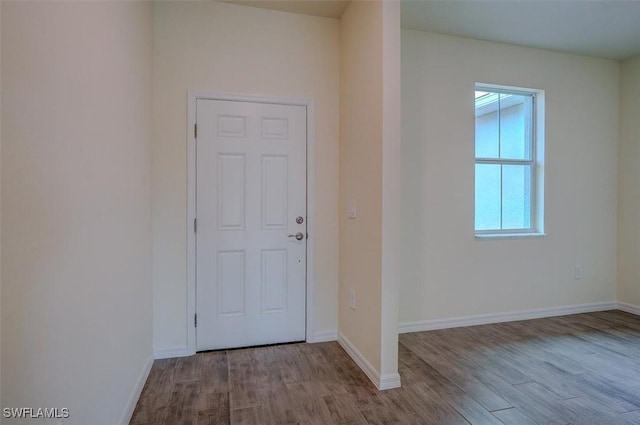 entryway featuring light wood-type flooring