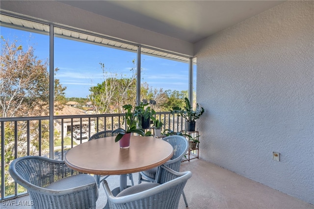 view of sunroom / solarium