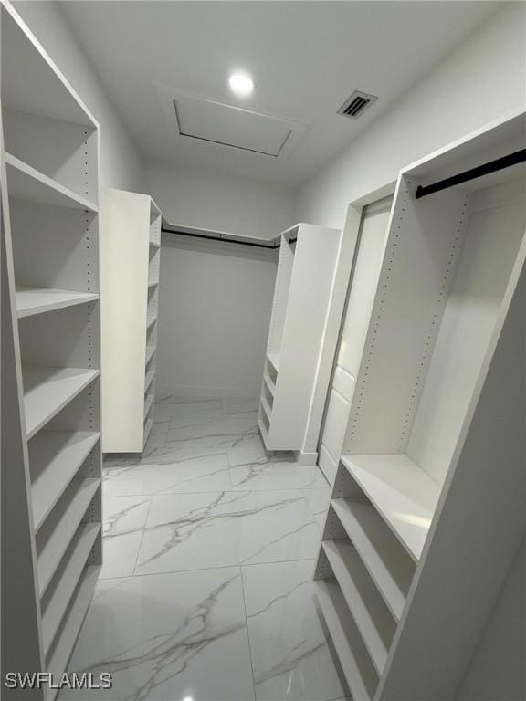 view of walk in closet