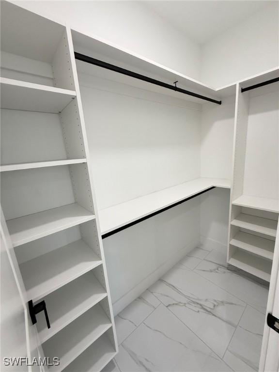 view of walk in closet