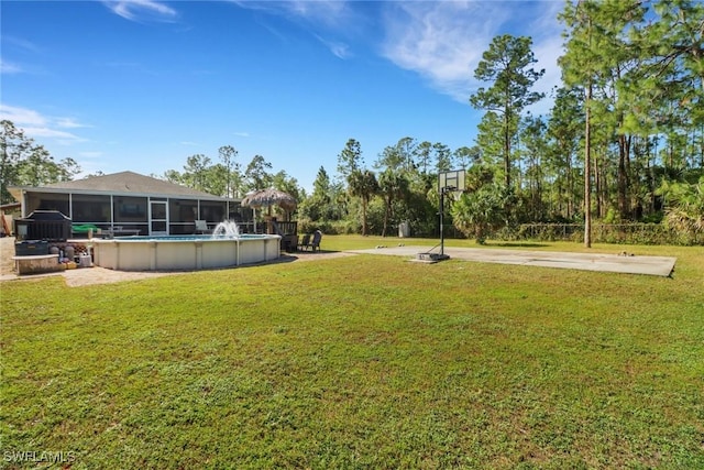 view of yard featuring a gazebo