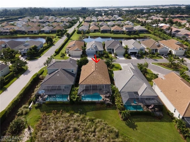 birds eye view of property featuring a residential view