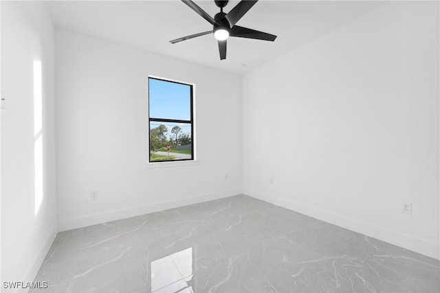 empty room with ceiling fan