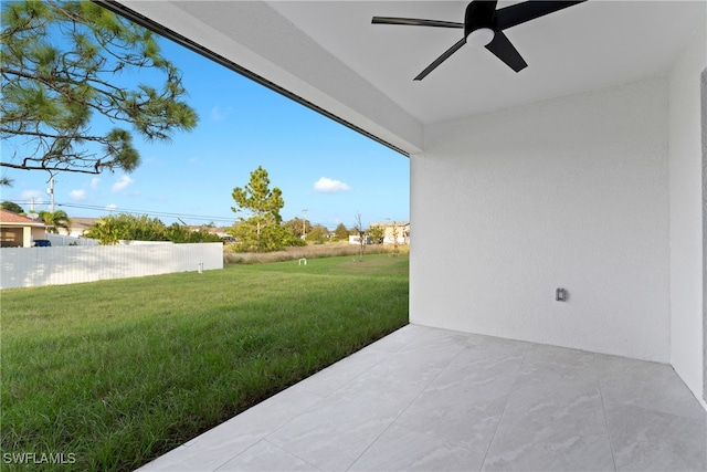 view of patio / terrace with ceiling fan