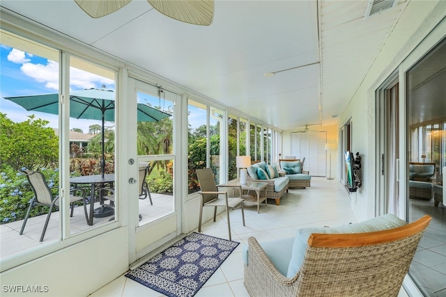 view of sunroom / solarium