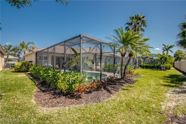 exterior space with a lanai