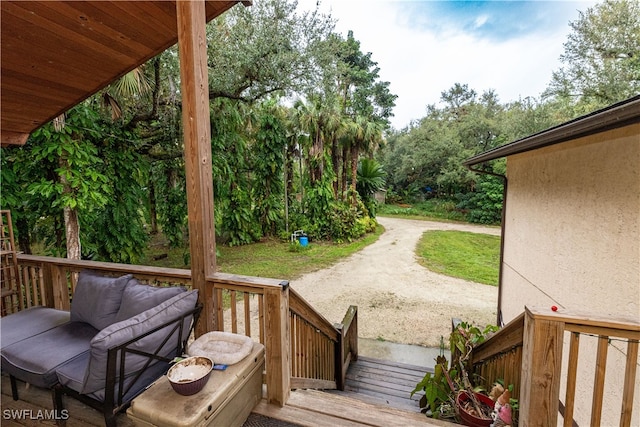 view of wooden deck