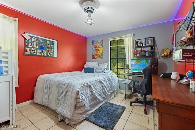 view of tiled bedroom