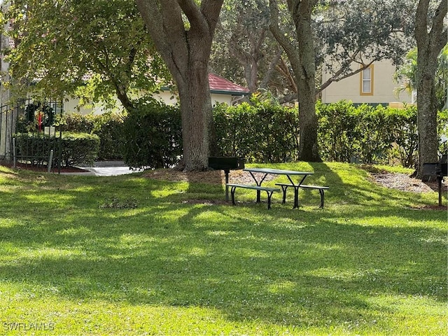 surrounding community featuring a lawn