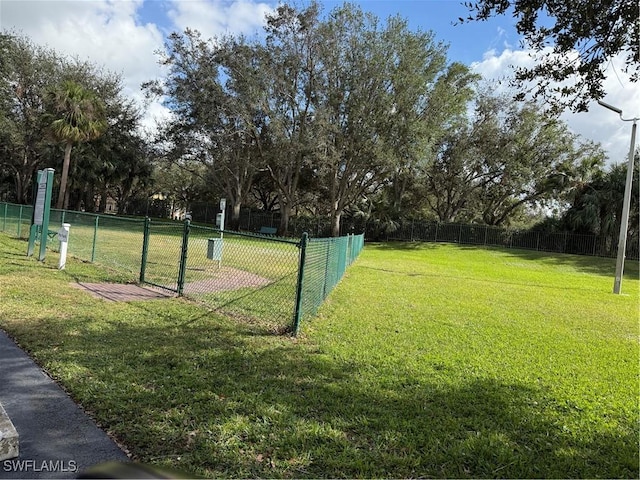 view of community featuring a lawn