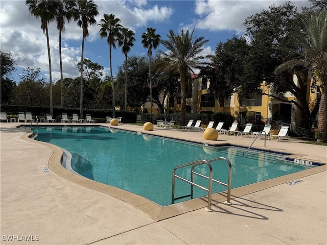 view of pool with a patio area