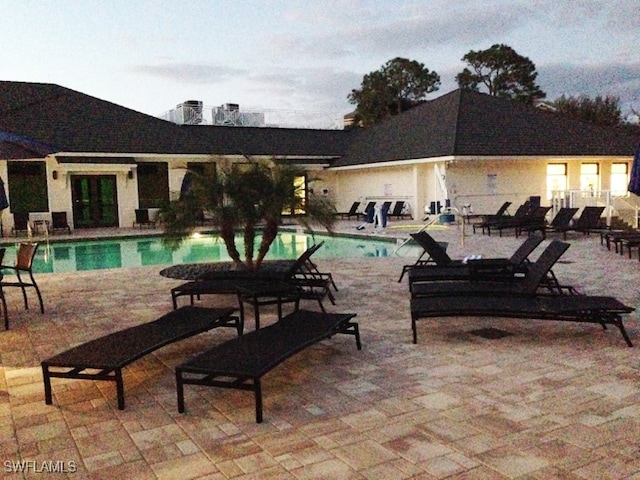 view of pool featuring a patio area