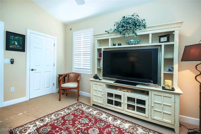 view of carpeted living room