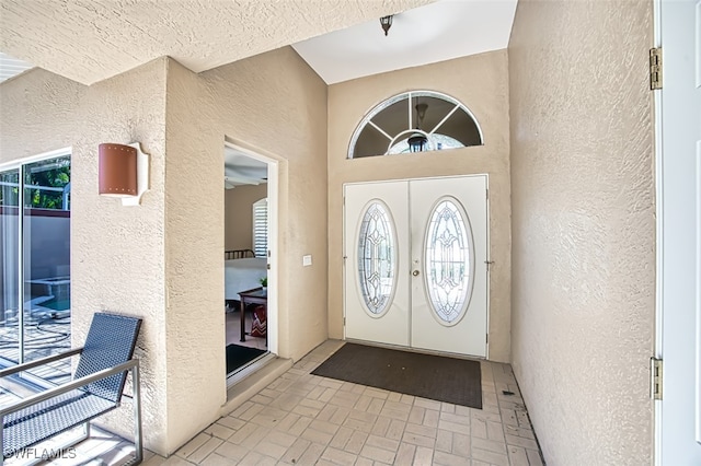 entryway with french doors