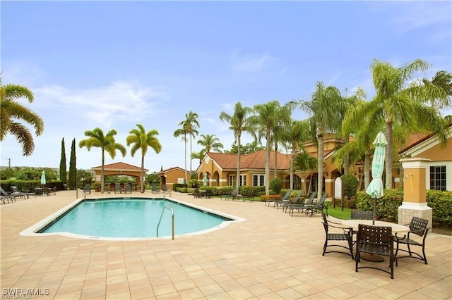 view of pool with a patio