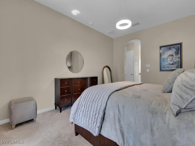 view of carpeted bedroom