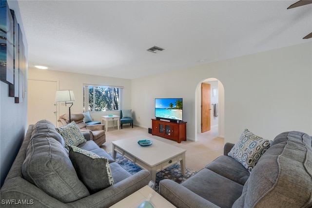 view of carpeted living room