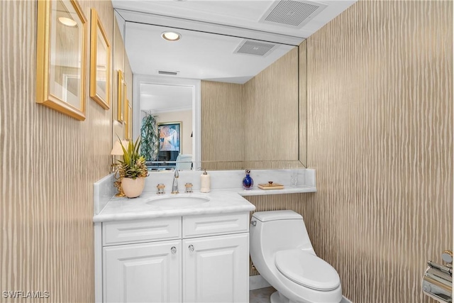 4021 Gulf Shore Blvd N Unit 903, Naples, FL 34103 - half bath featuring vanity and toilet