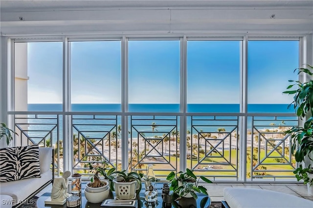 4021 Gulf Shore Blvd N Unit 903, Naples, FL 34103 - sunroom / solarium with a water view