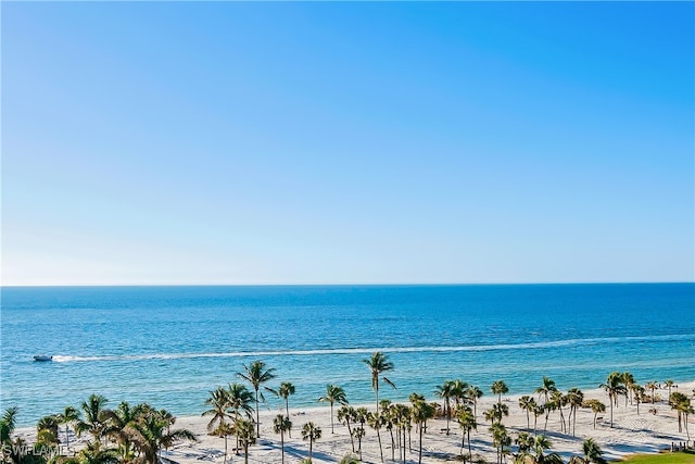 property view of water with a view of the beach