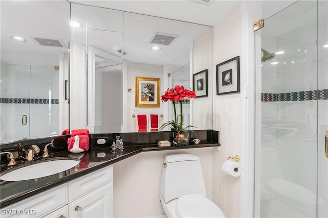 4021 Gulf Shore Blvd N Unit 903, Naples, FL 34103 - full bathroom featuring toilet, vanity, and a shower stall
