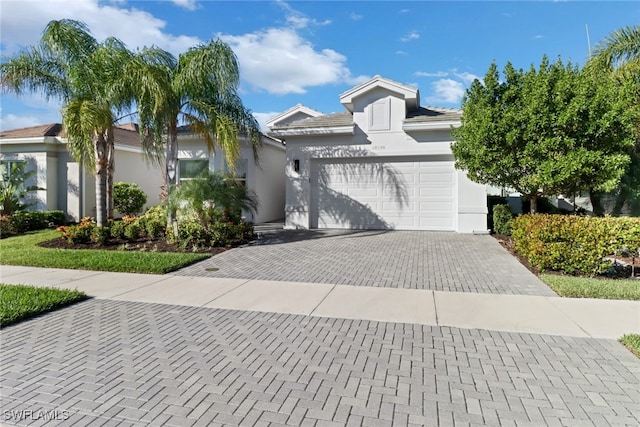 view of front facade with a garage