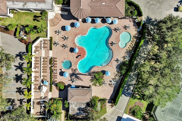 5620 Hammock Isles Dr, Naples, FL 34119 - bird's eye view of a pool