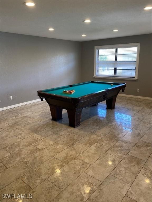 playroom featuring billiards