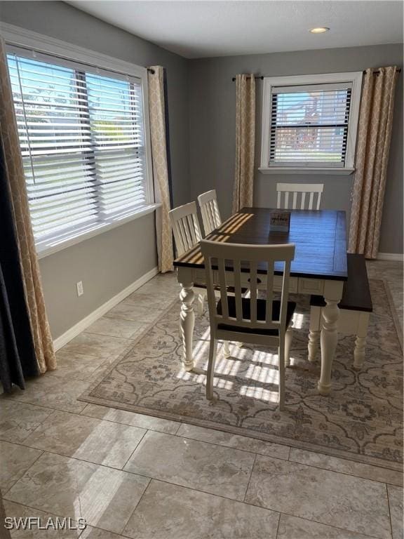 view of dining room