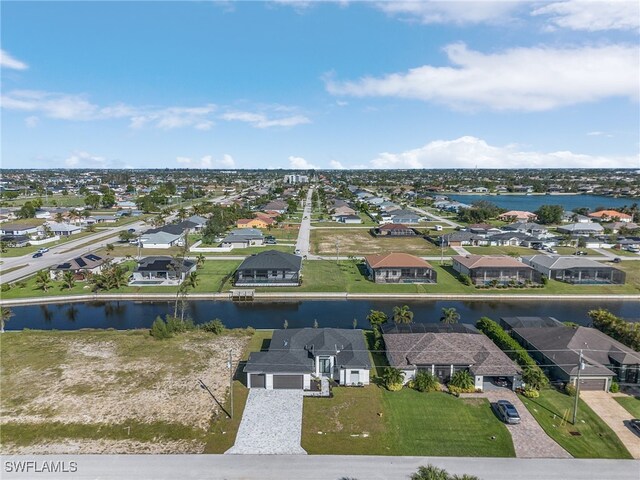 1517 SW 28th Ter, Cape Coral, FL 33914 - birds eye view of property with a water view