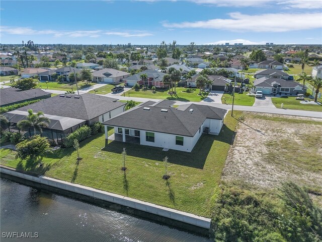 1517 SW 28th Ter, Cape Coral, FL 33914 - birds eye view of property featuring a water view