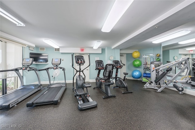 view of exercise room