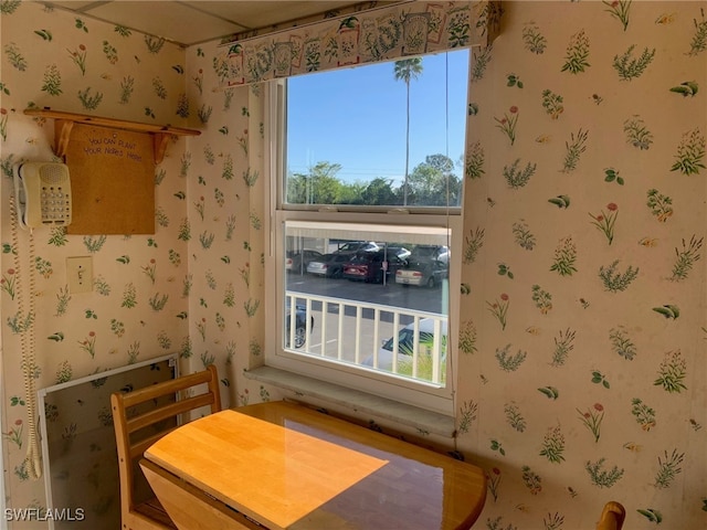 dining area featuring a wealth of natural light