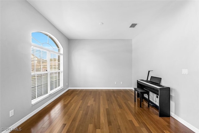 interior space featuring dark wood-type flooring