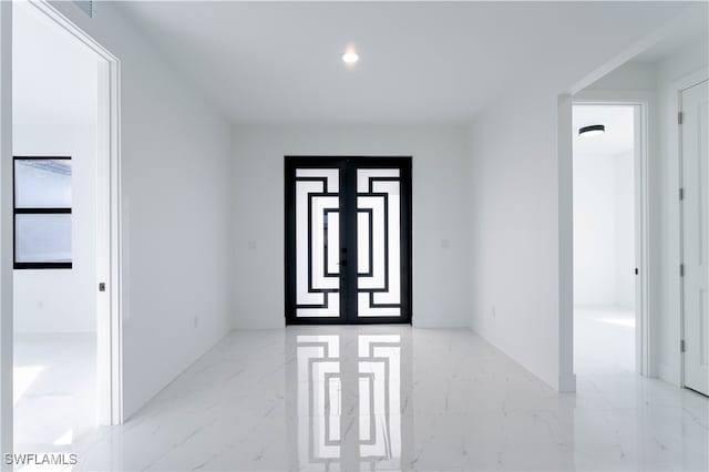 entrance foyer with french doors