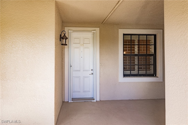 view of doorway to property