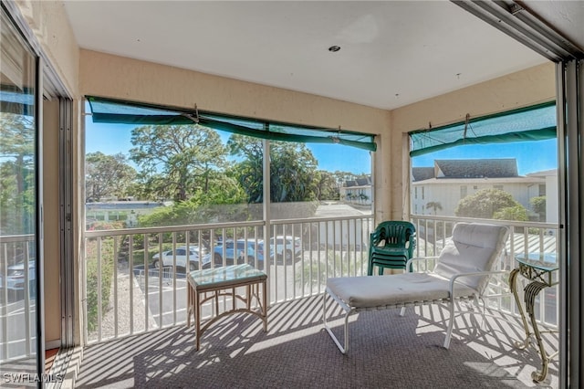 view of sunroom