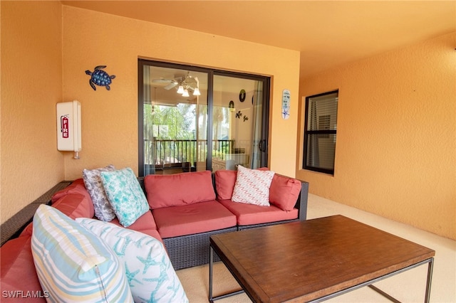 exterior space with an outdoor hangout area