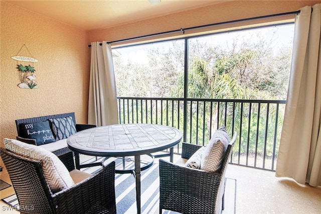 view of sunroom