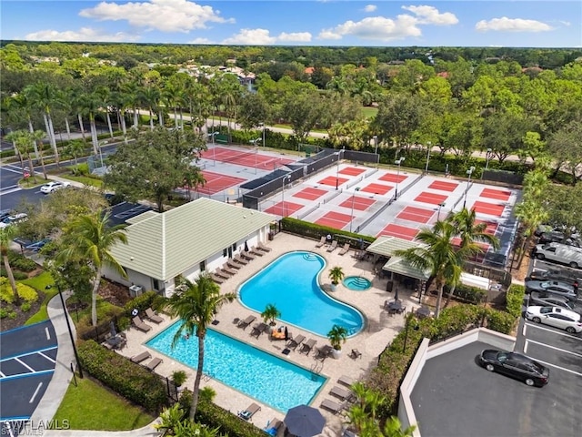 birds eye view of property