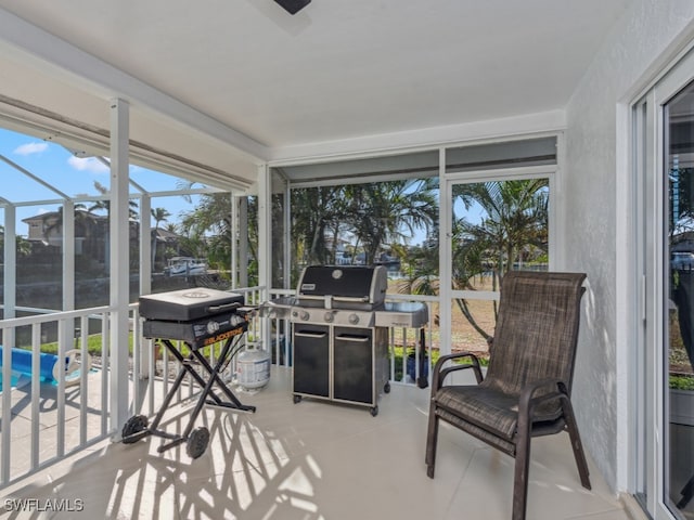 view of sunroom