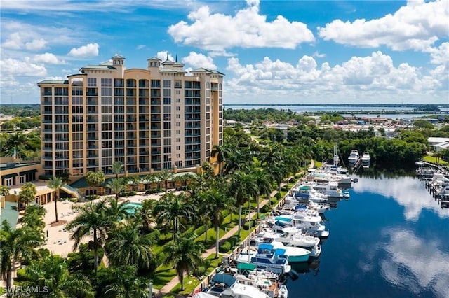 view of property featuring a water view