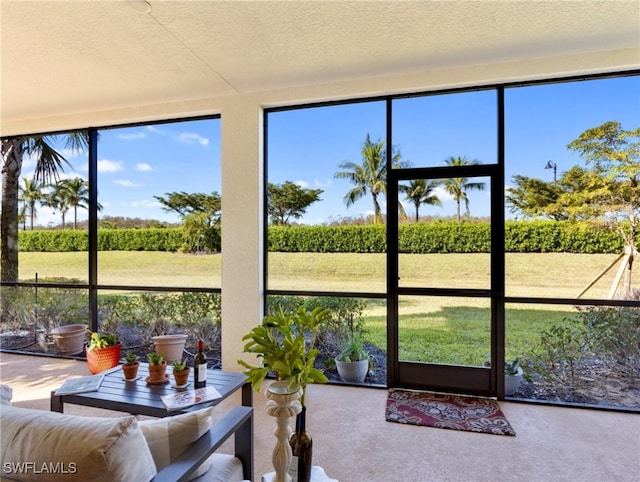 view of sunroom