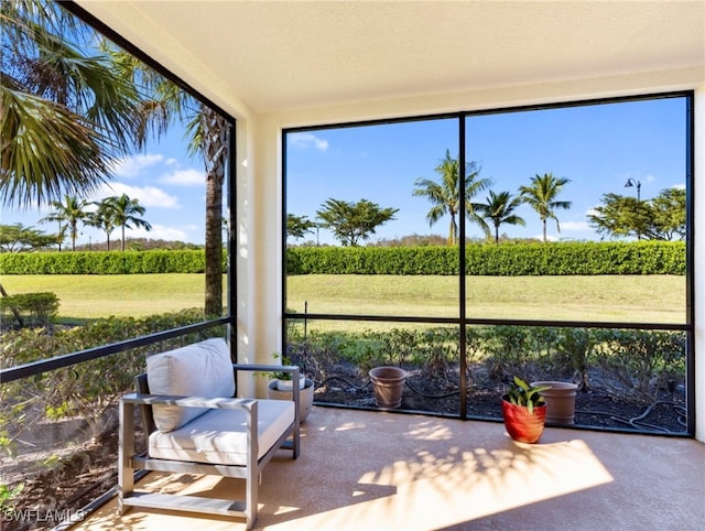 view of sunroom