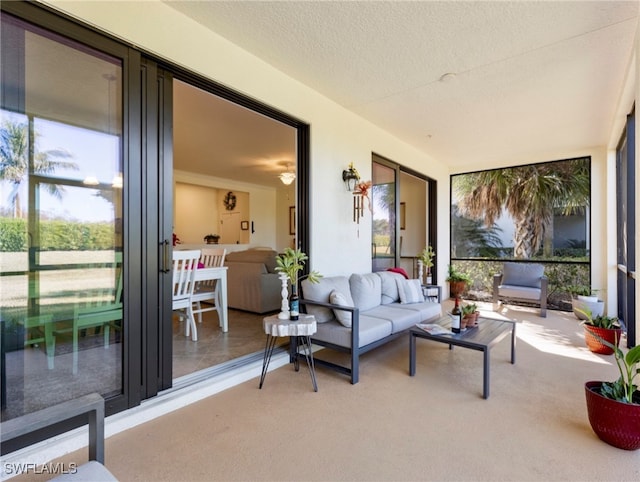 view of sunroom