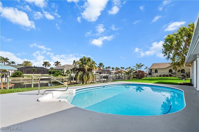 view of pool with a patio