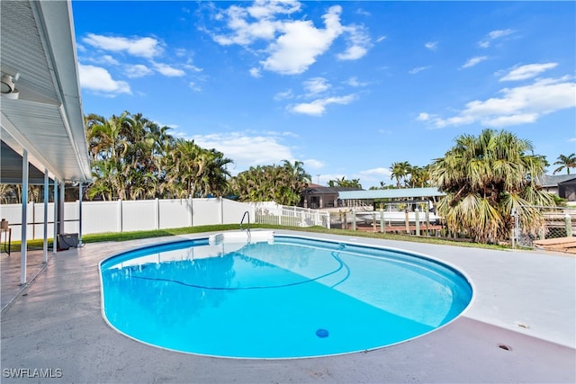 view of pool with a patio