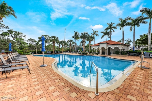 pool featuring a patio