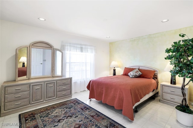 view of tiled bedroom