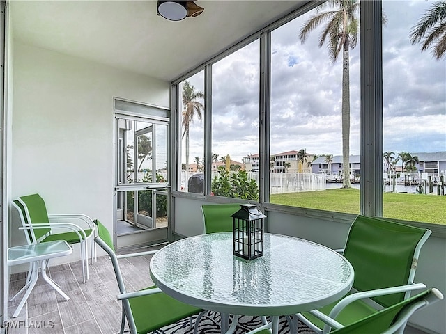 view of sunroom